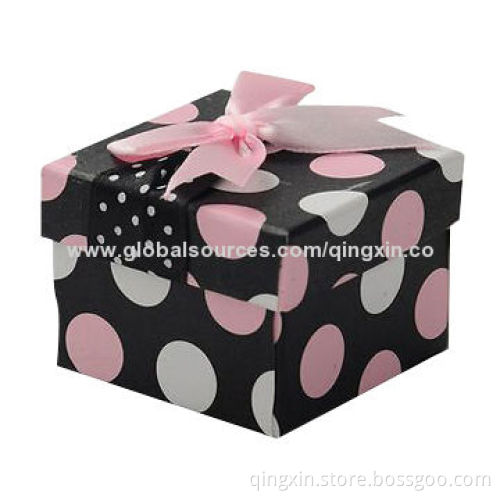 New Jewelry Gift Box with Ribbon for Necklace and Earring, Sized 8 x 8 x 6cm